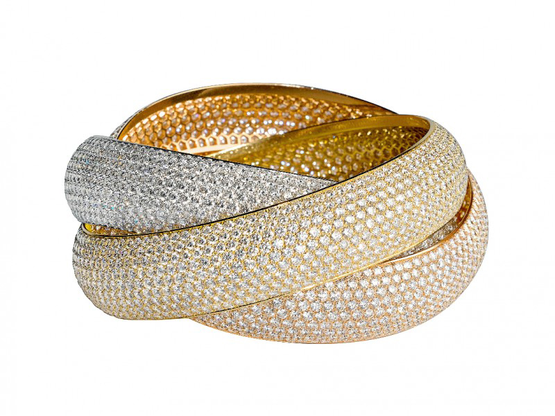 Cartier trinity deals bracelet diamond