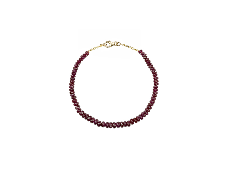 Rivka Nahmias Bracelet mounted on yellow gold with ruby from Chakras collection