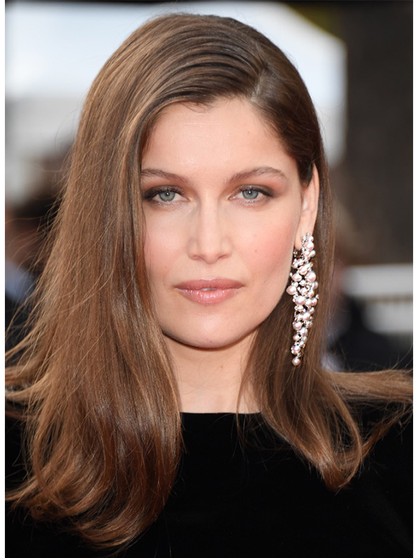 Boucheron Laetitia Casta wore the pendant earrings Lumière de Nuit from the new High Jewelry Collection Hiver Impérial. Cannes 2017 red carpet