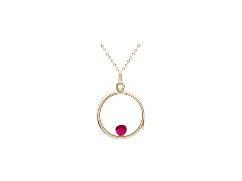 Loquet July ruby necklace