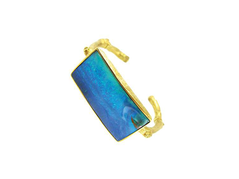 K. Brunini Blue Rectangle Opal Cuff 