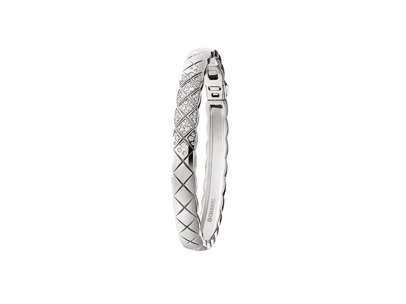 Chanel Coco Crush bracelet mounted on white gold with diamonds