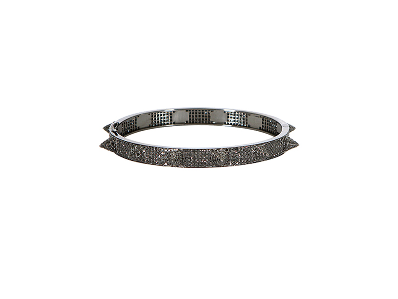 Elise Dray bracelet muse mounted on black gold with black diamonds - 14165 €