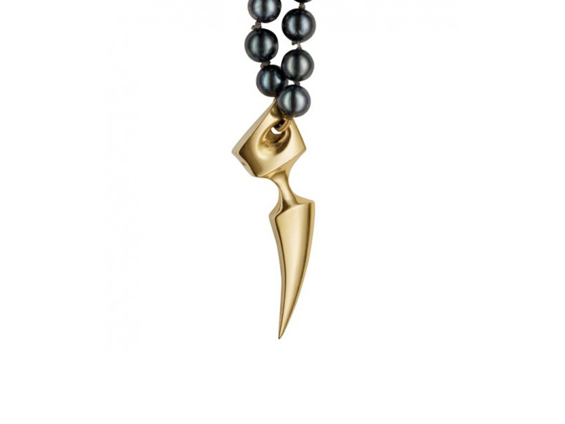 Hannah Martin It's only rock n'roll collection necklace mounted on yellow gold with black pearls - 2'083 £