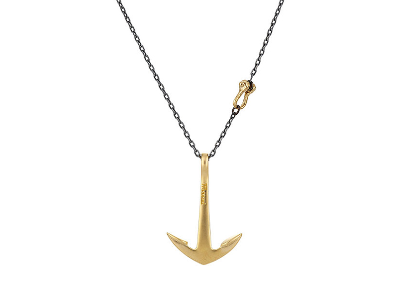 Miansai Anchor pendant necklace mounted on sterling silver