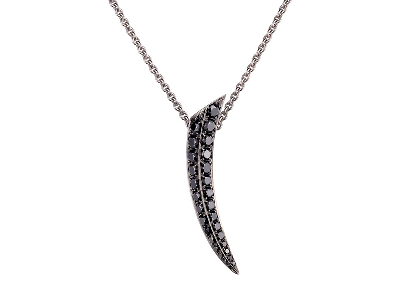 Shaun Leane Sabre pendant mounted on white godl with black diamonds - 6'100 £