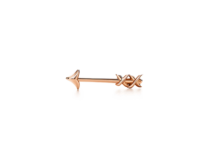 Tiffany & Co Arrow single earring mounted on rose gold