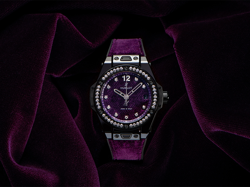 Hublot Big Bang one click Italia Independent purple velvet