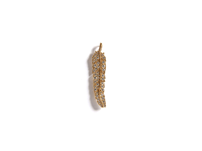 Stone  gold and diamonds pendant 