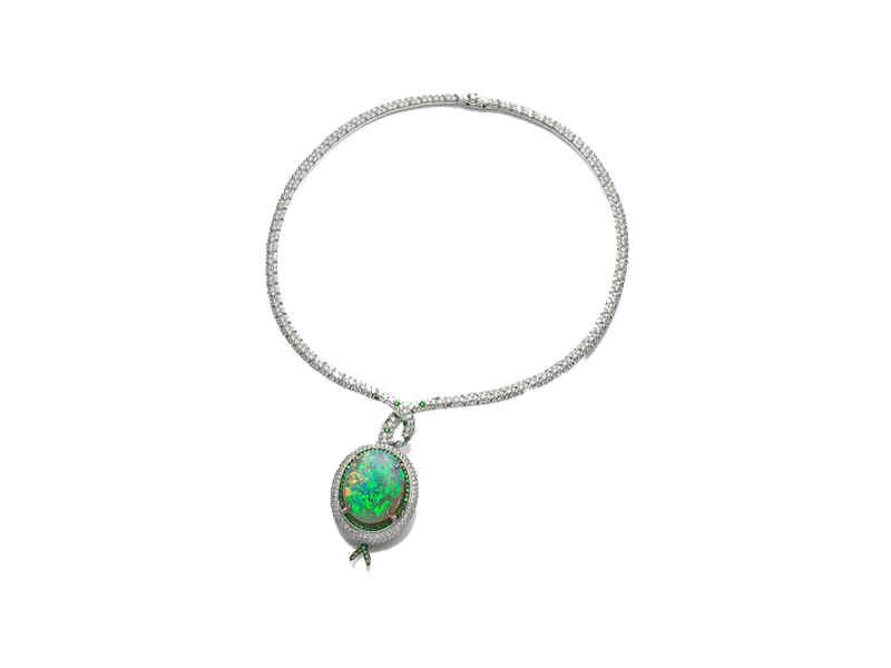 Tamsen Z Black Opal and Diamond Necklace