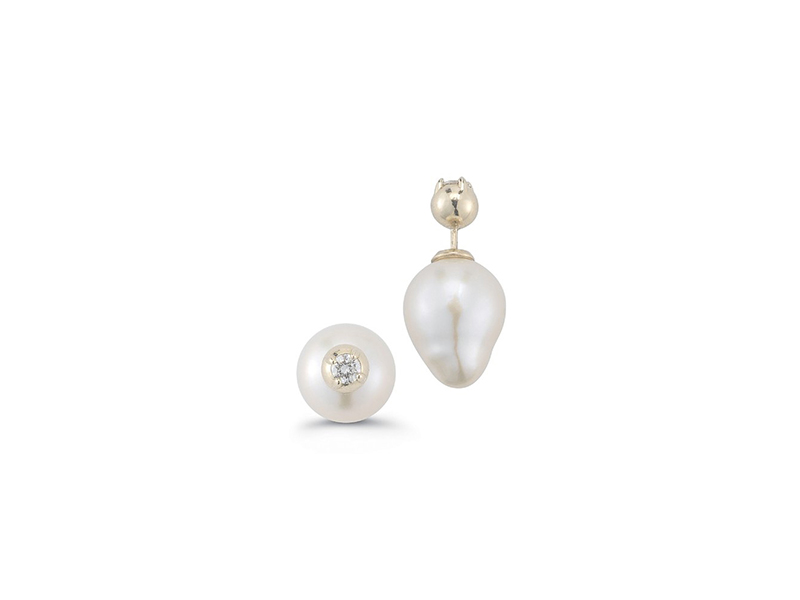 Mizuki Double stud pearl & diamonds earrings CHF 1'950