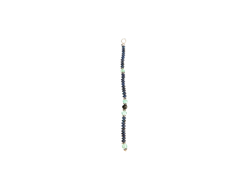 Aaron Jah Stone Magic drop earring with sapphire, spinelle and emerald - 350 €