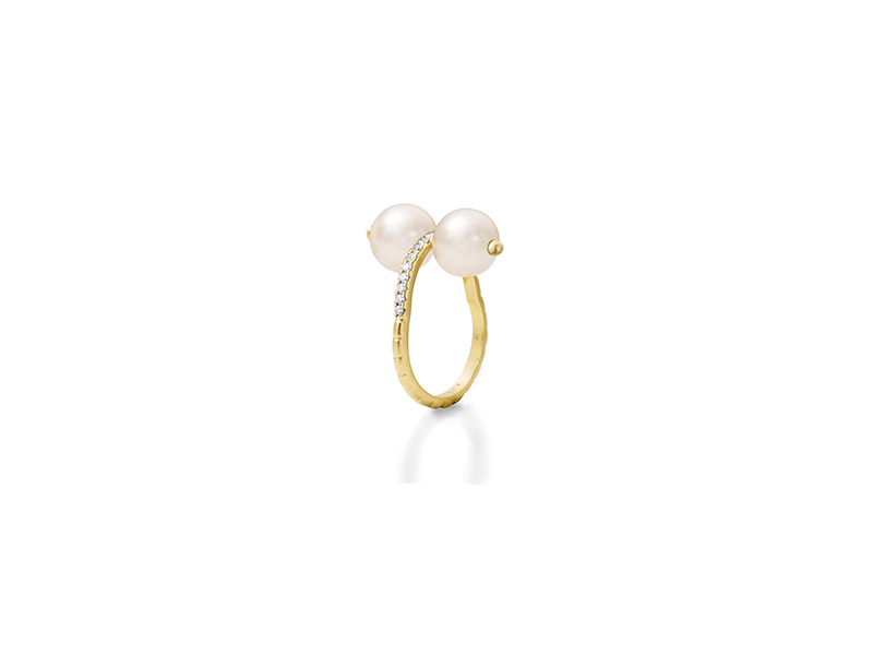 Aimee Aimer Chance ring yellow gold with pearl and diamonds 1300€