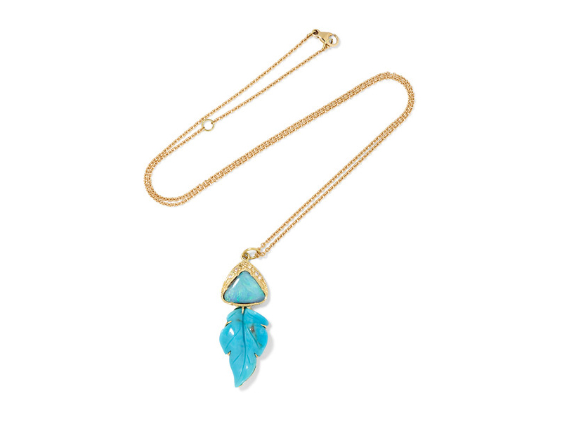 Brooke Gregson Maya necklace mounted on gold with multi-stone 4'108 €