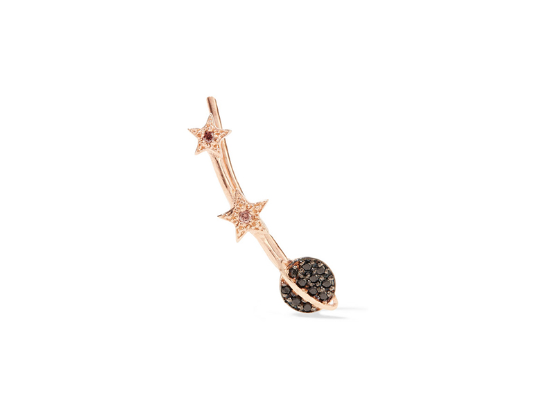 Priyanka Aamaya saturn and two star mounted on rose gold plated silver with topaz and onyx 296 €