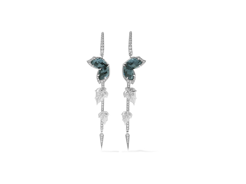 Stephen Webster Love me, love me not earrings mounted on white gold with quartz and diamond 6'950 £