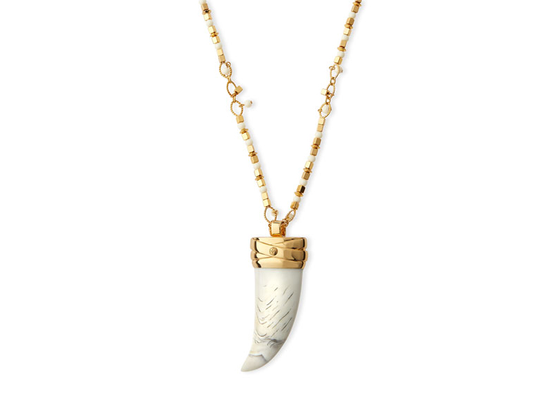 Tory Burch Wrapped resin horn pendant necklace - CHF 272