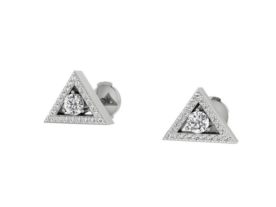 Innocent Stone - Earrings studs in white gold and diamonds