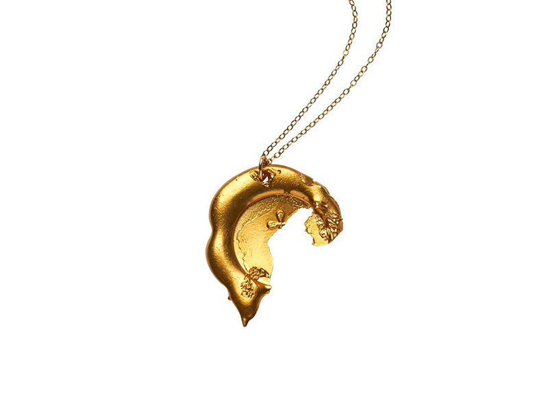 Alighieri From The Chiaro Scuro Collection Odyssey Necklace mounted on 24 carat gold-plated bronze