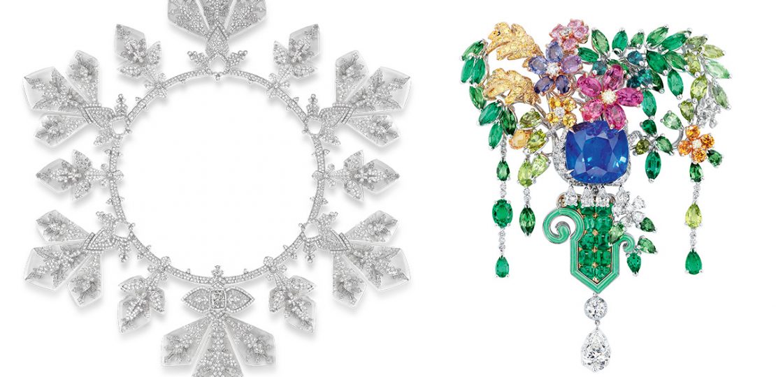 White magnificence vs. botanical luxuriance. French jewelry houses Boucheron and Dior offer stunning strolls into their fabulous high jewelry collections