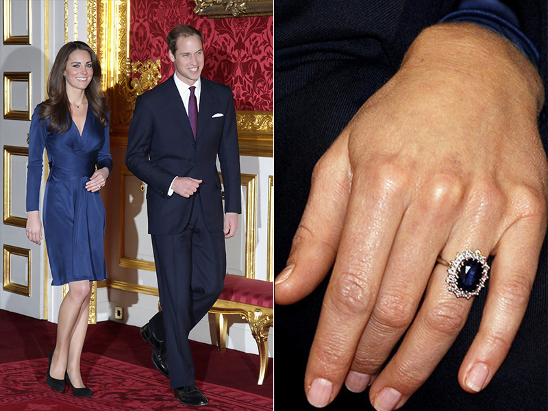 prince william kate middleton royal family ring blue sapphire 