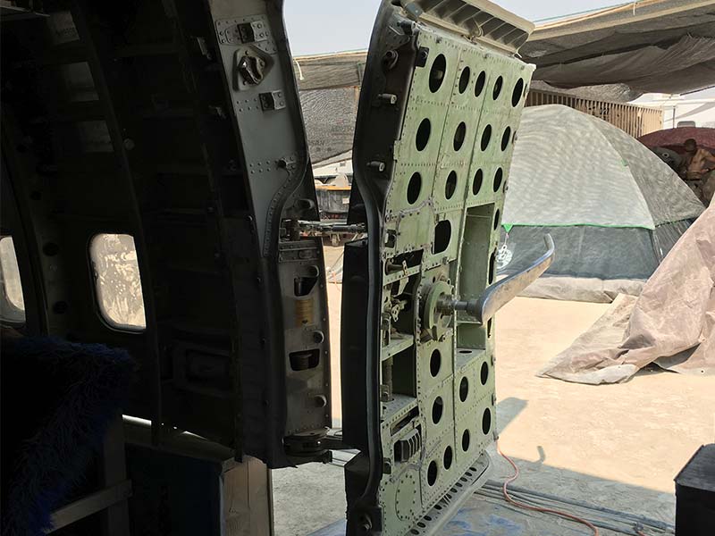 Burning man Back door of the Boeing 747 that landed on the Playa