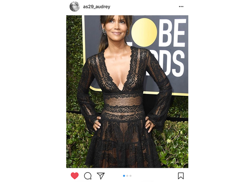 AS29 Halle Berry wore AS29 bamboo ring mounted on black gold with emeralds and black diamonds