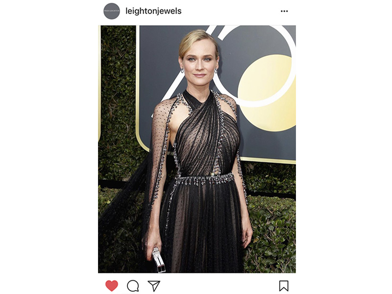 Fred Leighton  Diane Kruger wore rose cut diamond earrings