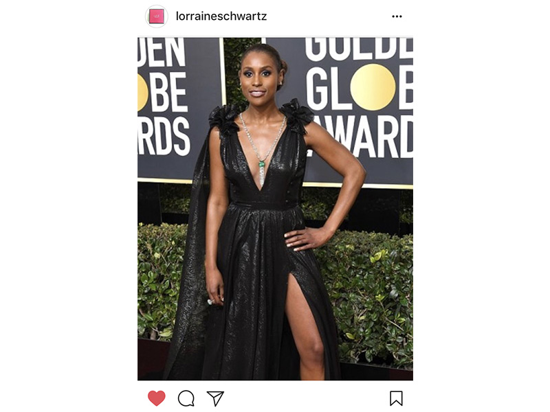 Lorraine Schwartz Issa Rae wore over 150 carats of Colombian emeralds with diamonds