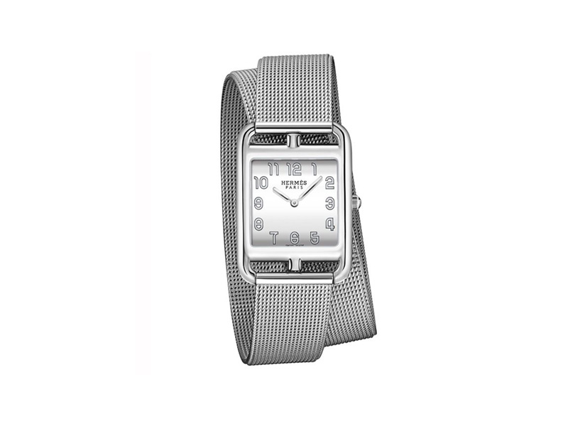 Hermès - Cape Cod watch with a Milanese mesh bracelet