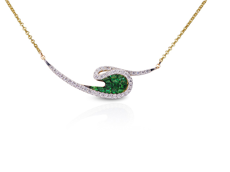 Kavant & Sharart necklace diamond Tsavorite garnet