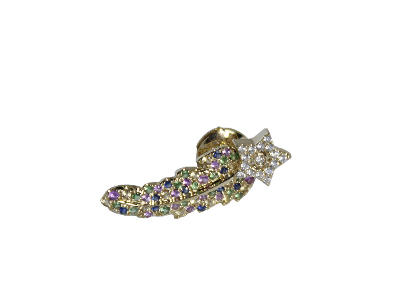 Laura sayan gold sapphires multi-colored