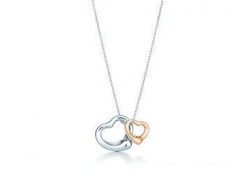 tiffany and co necklace silver rose gold