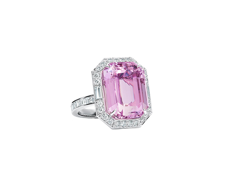 tiffany kunzite diamond ring