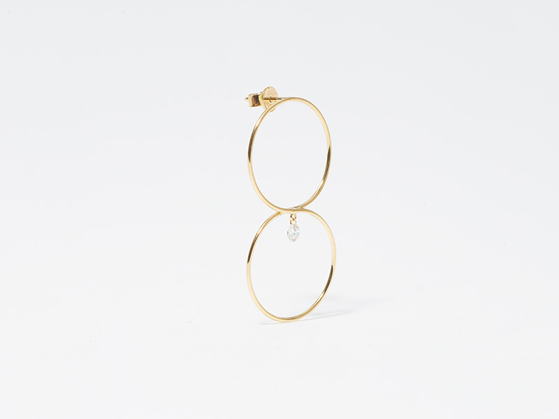 Persee 8 earring diamond yellow gold