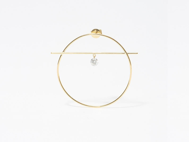 Persee Fibule earring yellow gold diamond