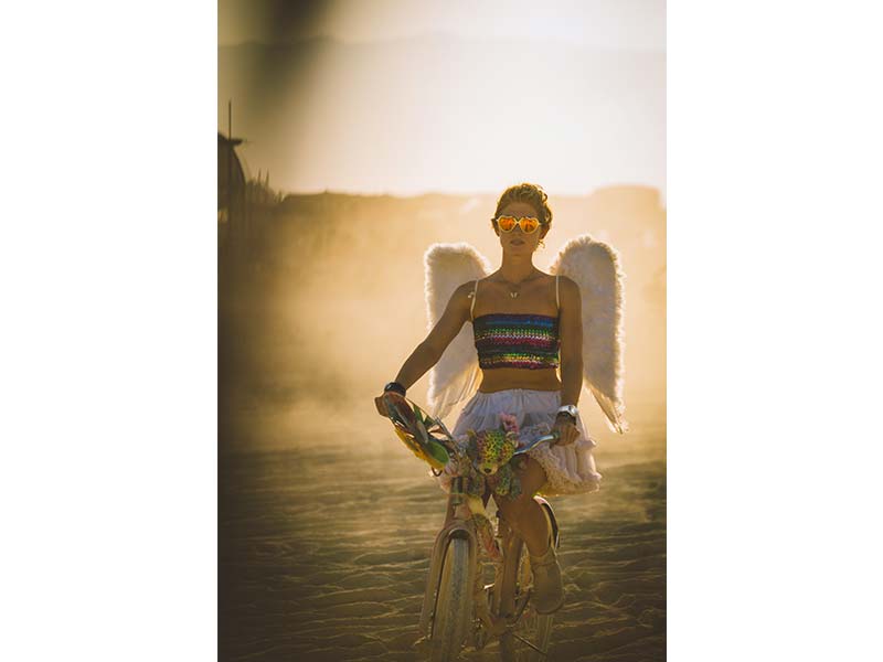 Eleonor Picciotto Burning Man Bicycle Corum Watch Bubble
