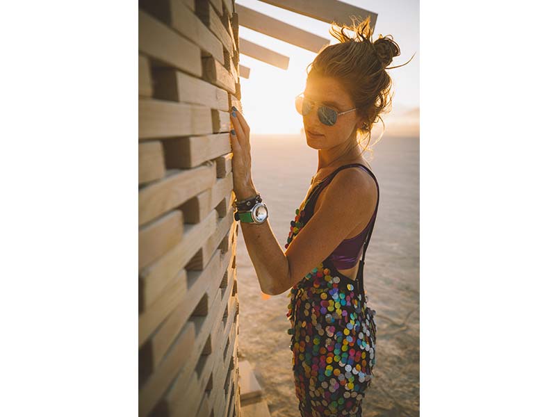 Eleonor Picciotto Corum Bubble watch Burning Man sun