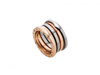 Bvlgari B.zero1 ring mounted on rose and white gold