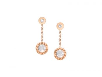 Bvlgari Bvlgari Earrings in rose gold with mother of pearl and diamonds