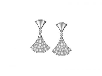 Bvlgari Divas dream Earrings white gold and full pavé diamond