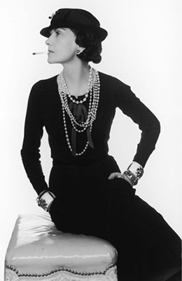 Coco Chanel Portrait black and white picture