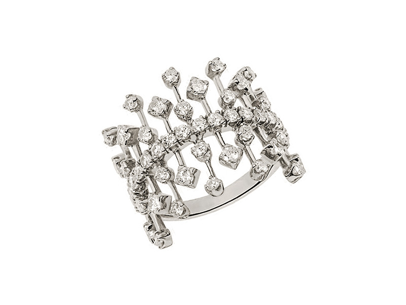 Malka Ring White gold diamonds Rivka Nahmias