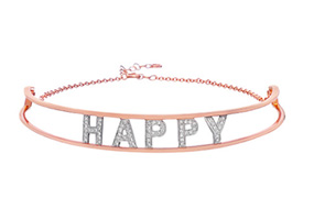 Spallanzani Jewelry Only You Happy Choker rose gold adorned with diamonds