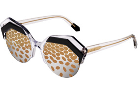 Bvlgari Serpenteyes Power-ip' cat-eye acetate frame with round lenses