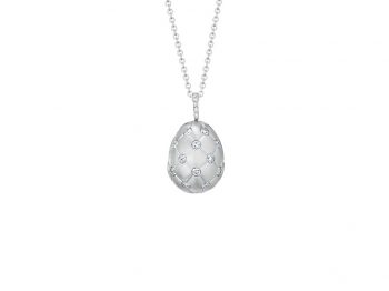 Treillage Diamond White Gold Pendant