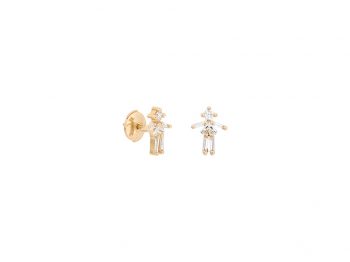 Diamonds and 18 carats gold Girl Stud earring