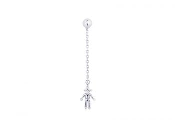 Diamonds and 18 carats gold Boy Drop earring