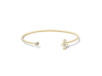 Diamonds and 18 carats gold Boy single bangle