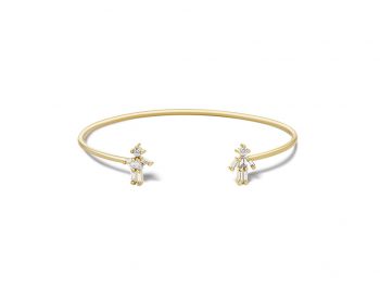 Diamonds and 18 carats gold Girl and Boy Double bangle